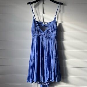 Mustard Seed Light Blue Textured Dress